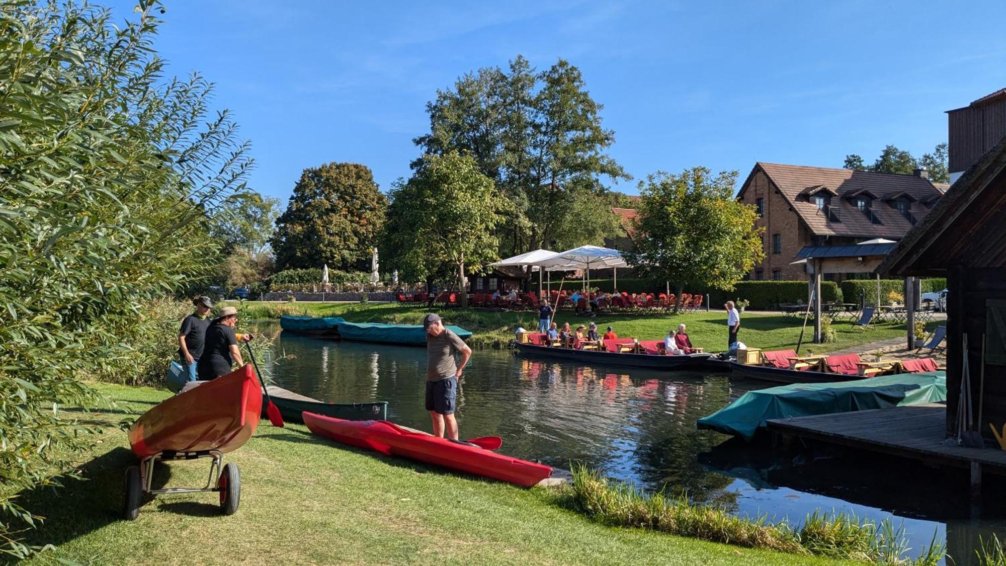 Spreewaldhaeuser Golinski Mit Kamin Am Neuendorfer See Alt Schadow Exteriér fotografie