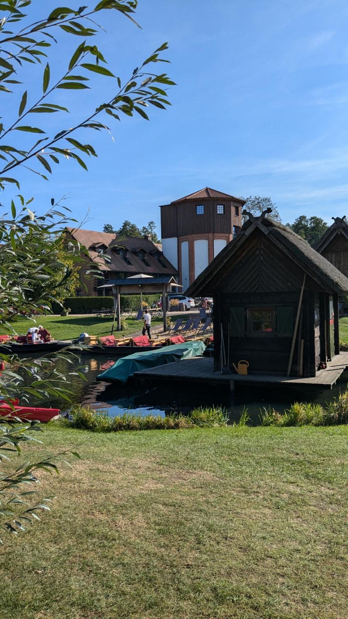 Spreewaldhaeuser Golinski Mit Kamin Am Neuendorfer See Alt Schadow Exteriér fotografie